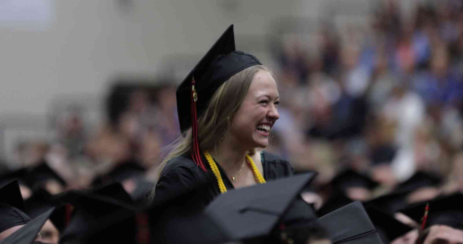 Anastasia Adams at commencement