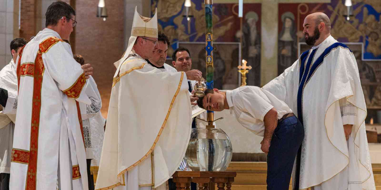 Fr. Christian participating in OCIA Mass
